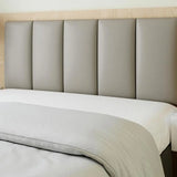 Grey Rectangular Upholstered Low Height Headboard Image - 1