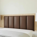 Grey Rectangular Upholstered Low Height Headboard Image - 14