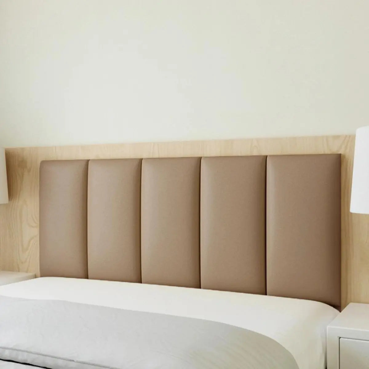 Grey Rectangular Upholstered Low Height Headboard Image - 16