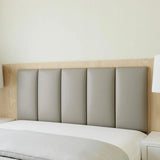 Grey Rectangular Upholstered Low Height Headboard Image - 3