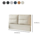 Grey Rectangular Upholstered Queen Headboard with Legs #size