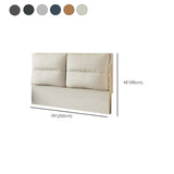 Grey Rectangular Upholstered Queen Headboard with Legs Image - 13