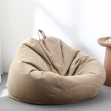 Grey Removable Cover Round Cotton Portable Bean Bag Chair Image - 6