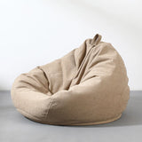 Grey Removable Cover Round Cotton Portable Bean Bag Chair Image - 7