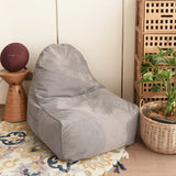 Grey Standard Armless Portable Canvas Bean Bag with Storage Image - 1