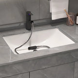 Grey Stone Single Sink Faucet Bathroom Vanity with Storage Image - 5