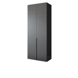 Grey Timber Large Hinged Soft Close Cabinet Armoire Image - 11