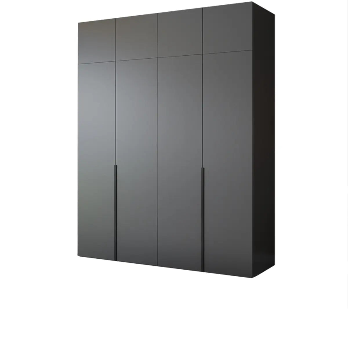 Grey Timber Large Hinged Soft Close Cabinet Armoire Image - 16