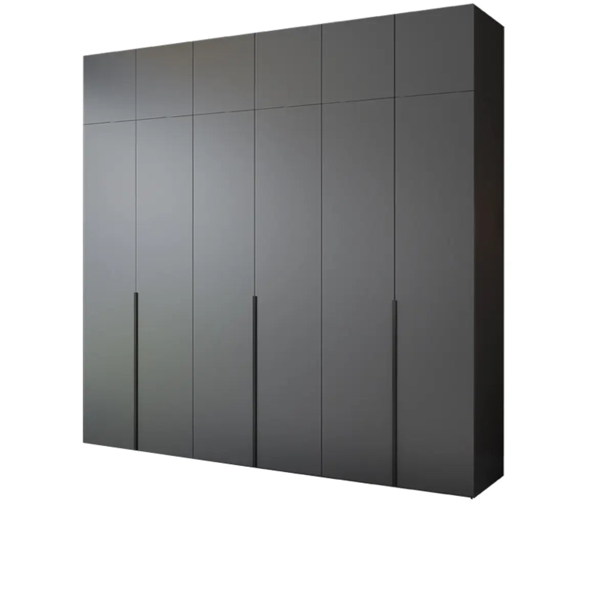 Grey Timber Large Hinged Soft Close Cabinet Armoire Image - 17