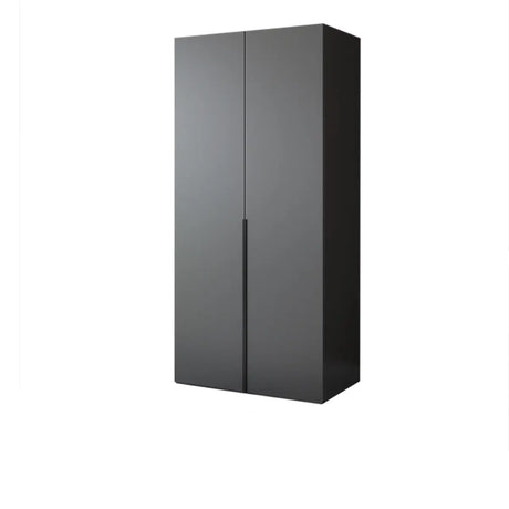 Grey Timber Large Hinged Soft Close Cabinet Armoire Image - 2