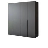 Grey Timber Large Hinged Soft Close Cabinet Armoire Image - 5