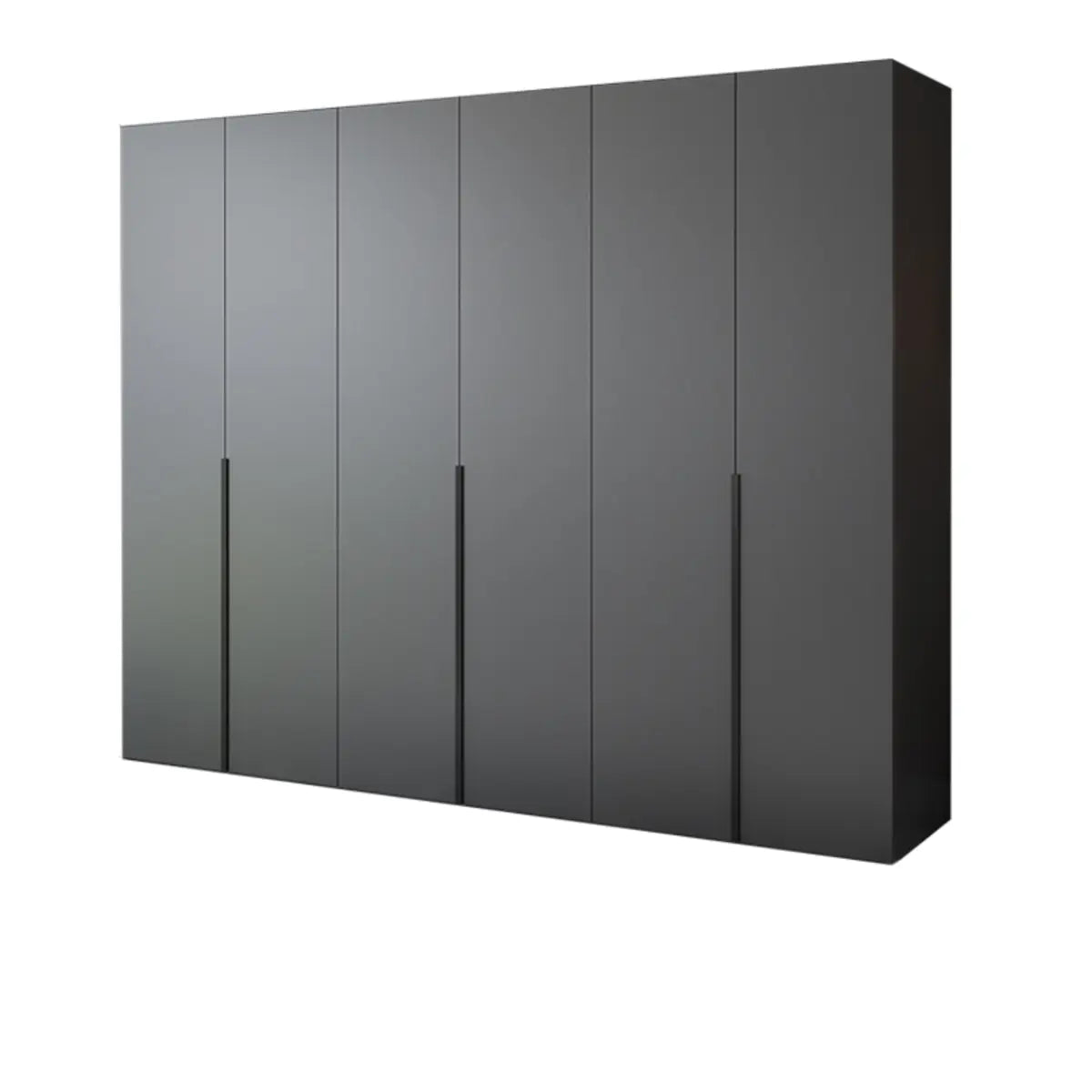 Grey Timber Large Hinged Soft Close Cabinet Armoire Image - 7