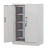 Grey Vertical Steel Large Secure Storage Filing Cabinet Image - 13