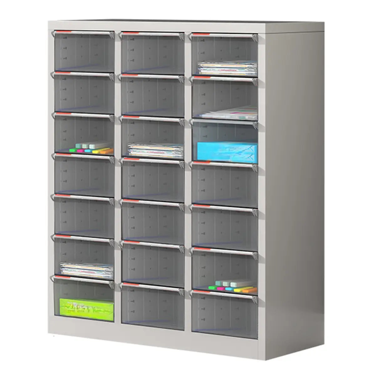 Grey Vertical Steel Large Secure Storage Filing Cabinet Image - 23