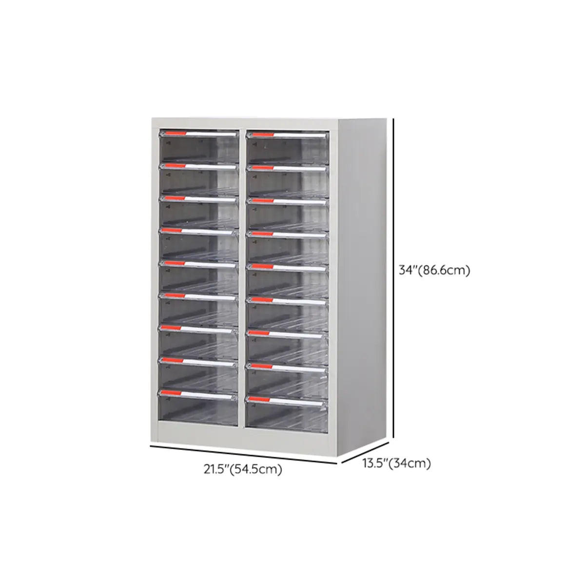 Grey Vertical Steel Large Secure Storage Filing Cabinet 