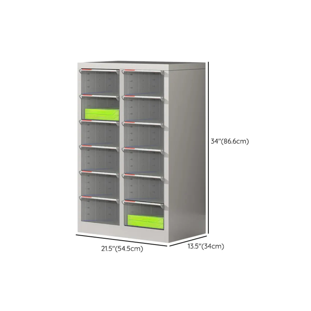 Grey Vertical Steel Large Secure Storage Filing Cabinet Image - 47