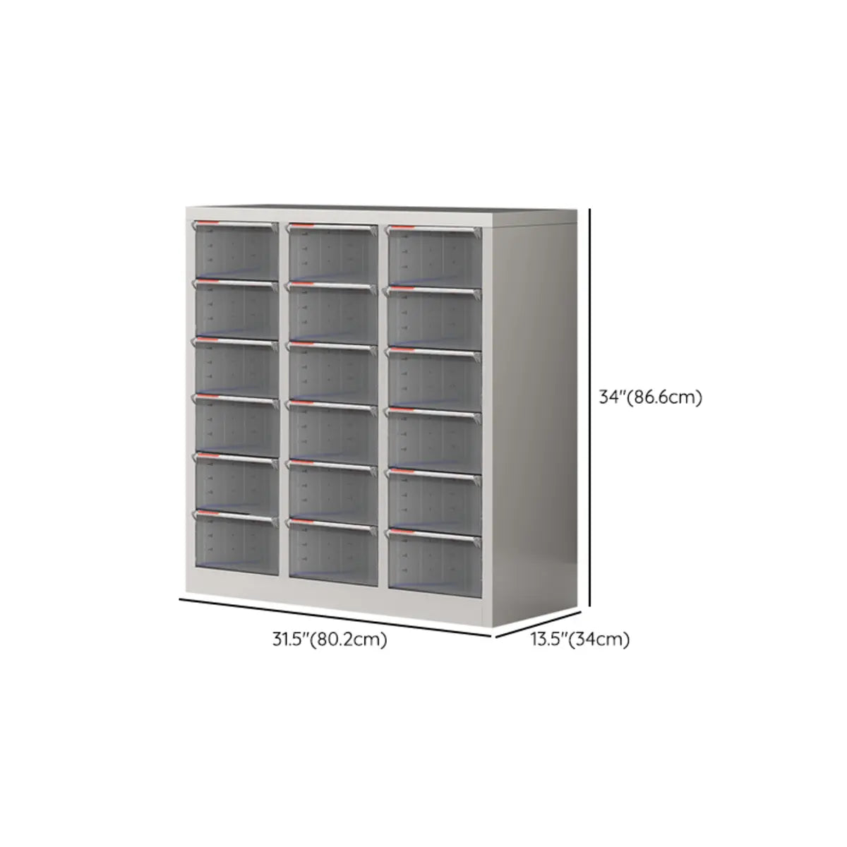 Grey Vertical Steel Large Secure Storage Filing Cabinet Image - 51