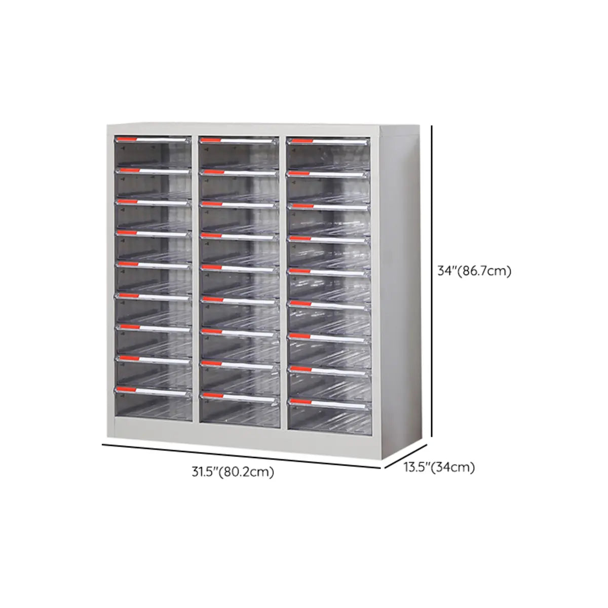 Grey Vertical Steel Large Secure Storage Filing Cabinet Image - 53