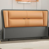 Grey Wooden Frame Upholstered Wingback Headboard Image - 22