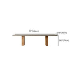 Grey Wooden Rectangular Workstation Conference Desk #size