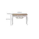 Half-Moon Distressed Wood White Console Table with Storage Image - 27