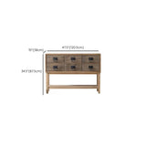 Half-Moon Distressed Wood White Console Table with Storage Image - 33