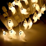 Halloween Battery-Powered Ghost LED String Lights Image - 6