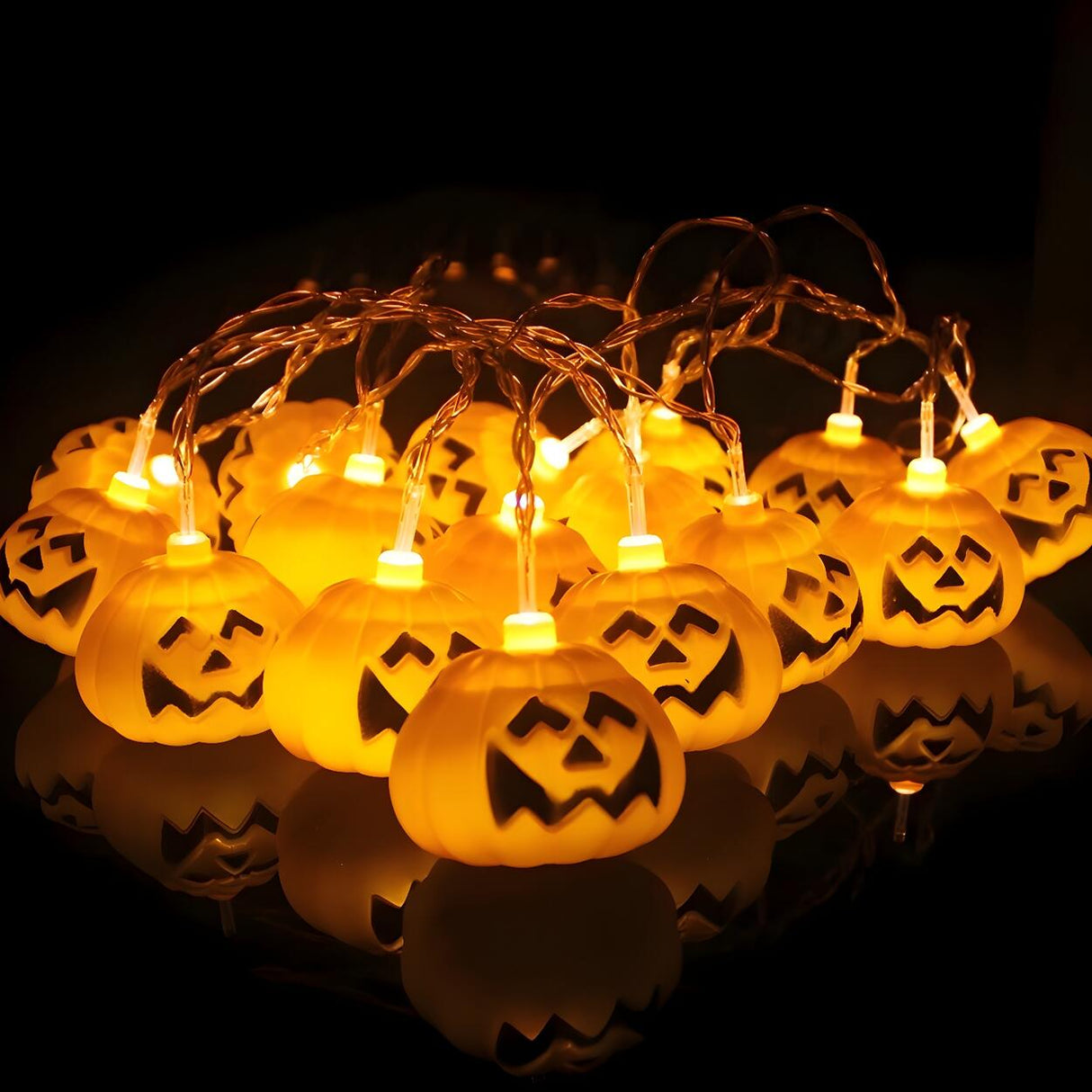 Halloween Pumpkin LED Decorative Outdoor String Light Image - 1