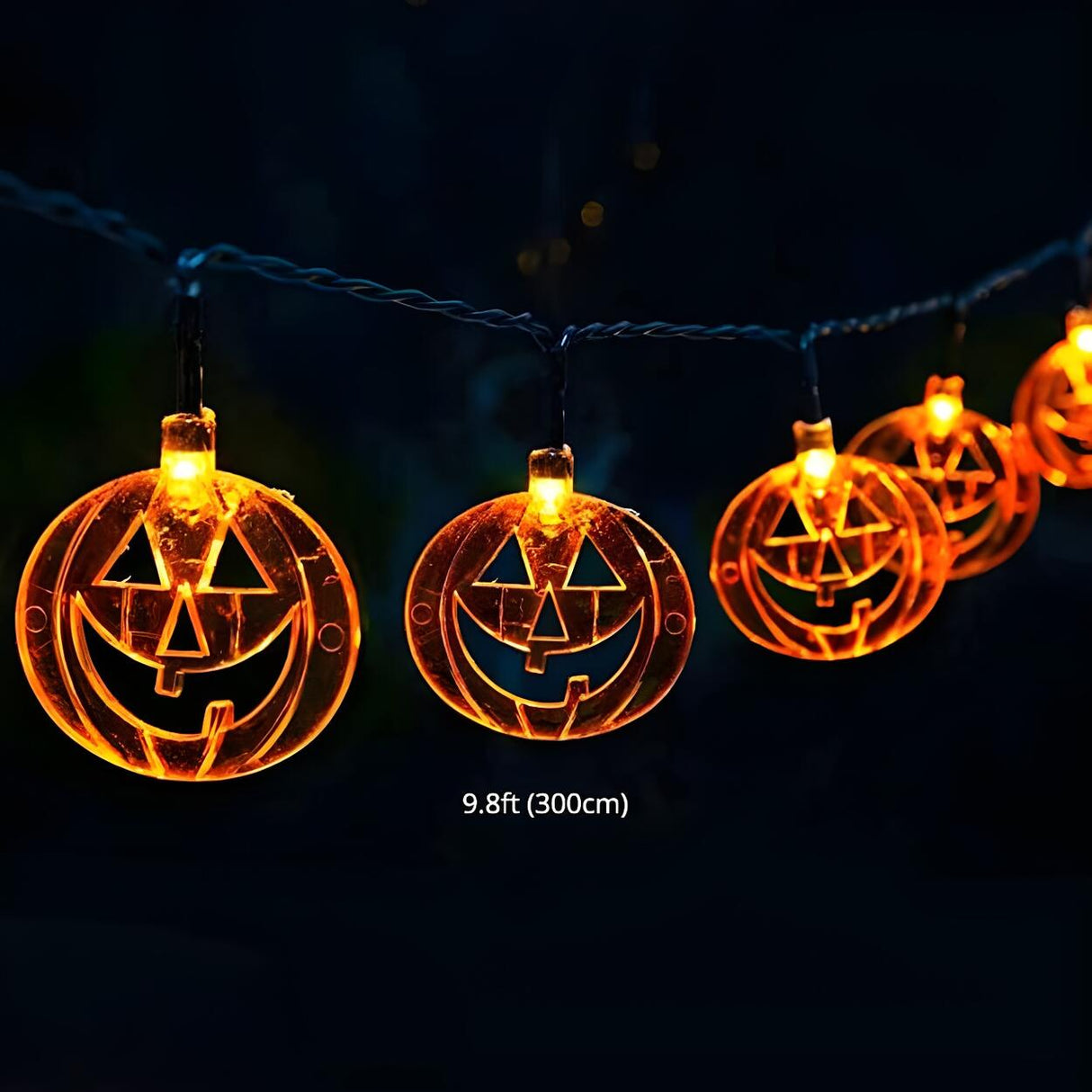 Halloween Pumpkin LED Decorative Outdoor String Light Image - 11