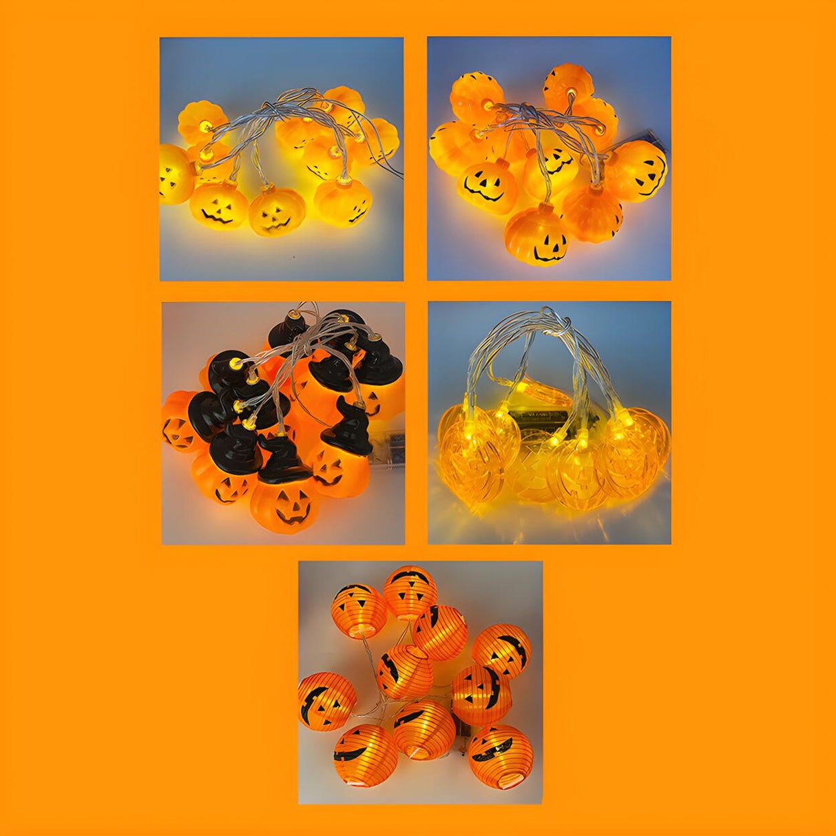 Halloween Pumpkin LED Decorative Outdoor String Light Image - 12