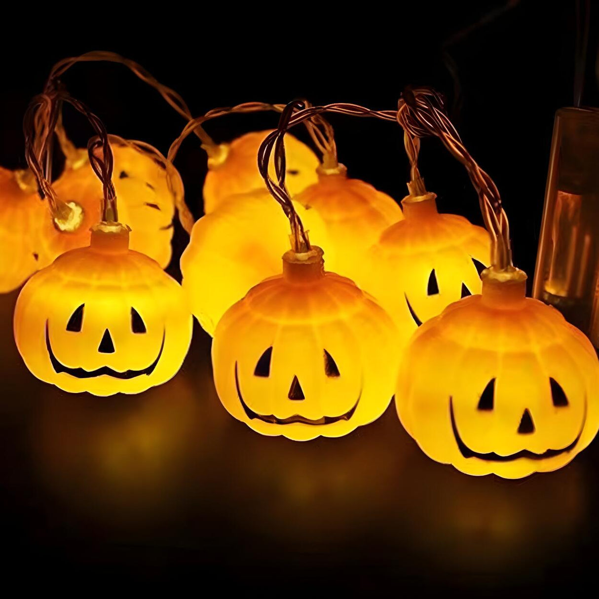 Halloween Pumpkin LED Decorative Outdoor String Light Image - 2