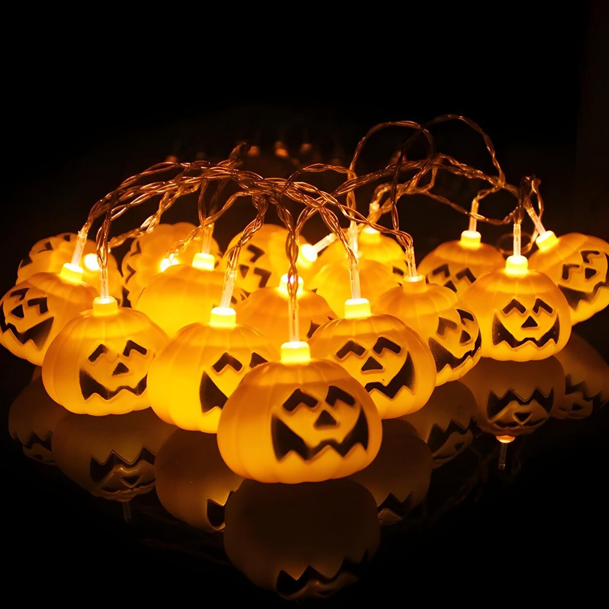 Halloween Pumpkin LED Decorative Outdoor String Light Image - 3