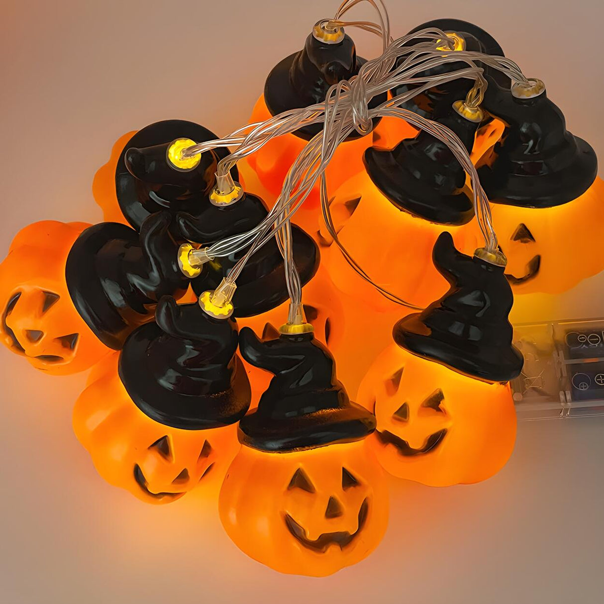 Halloween Pumpkin LED Decorative Outdoor String Light Image - 7