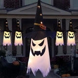 Halloween Witch Hat Ghost LED Outdoor String Lights Image - 1