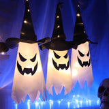 Halloween Witch Hat Ghost LED Outdoor String Lights Image - 3