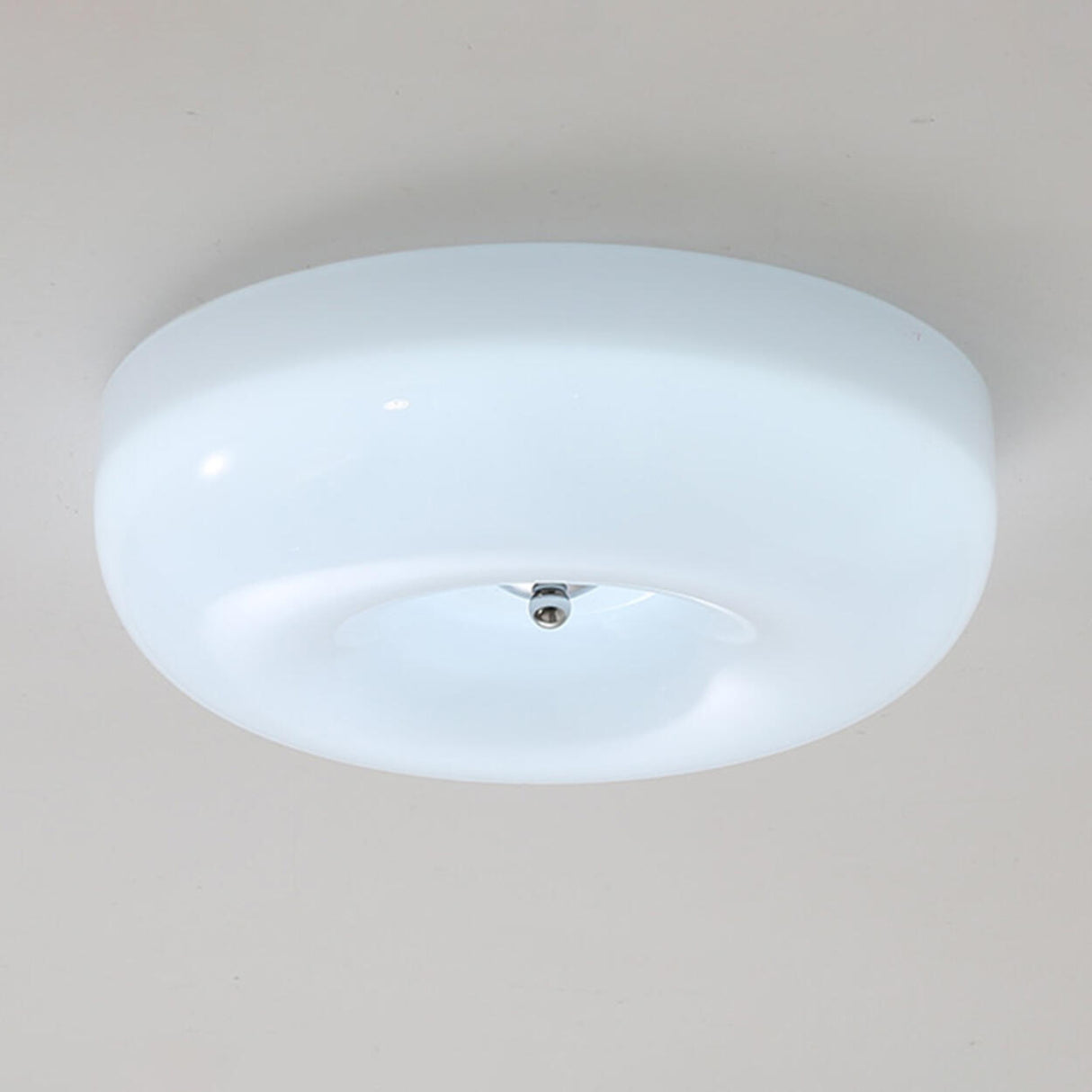 Hallway Amber Pudding Glass Flush Mount Ceiling Light Image - 10