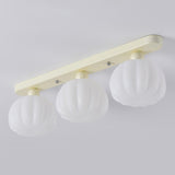 Hallway Beige Pumpkin Resin Semi-Flush Mount Light Image - 10