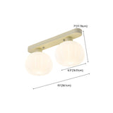 Hallway Beige Pumpkin Resin Semi-Flush Mount Light Image - 19