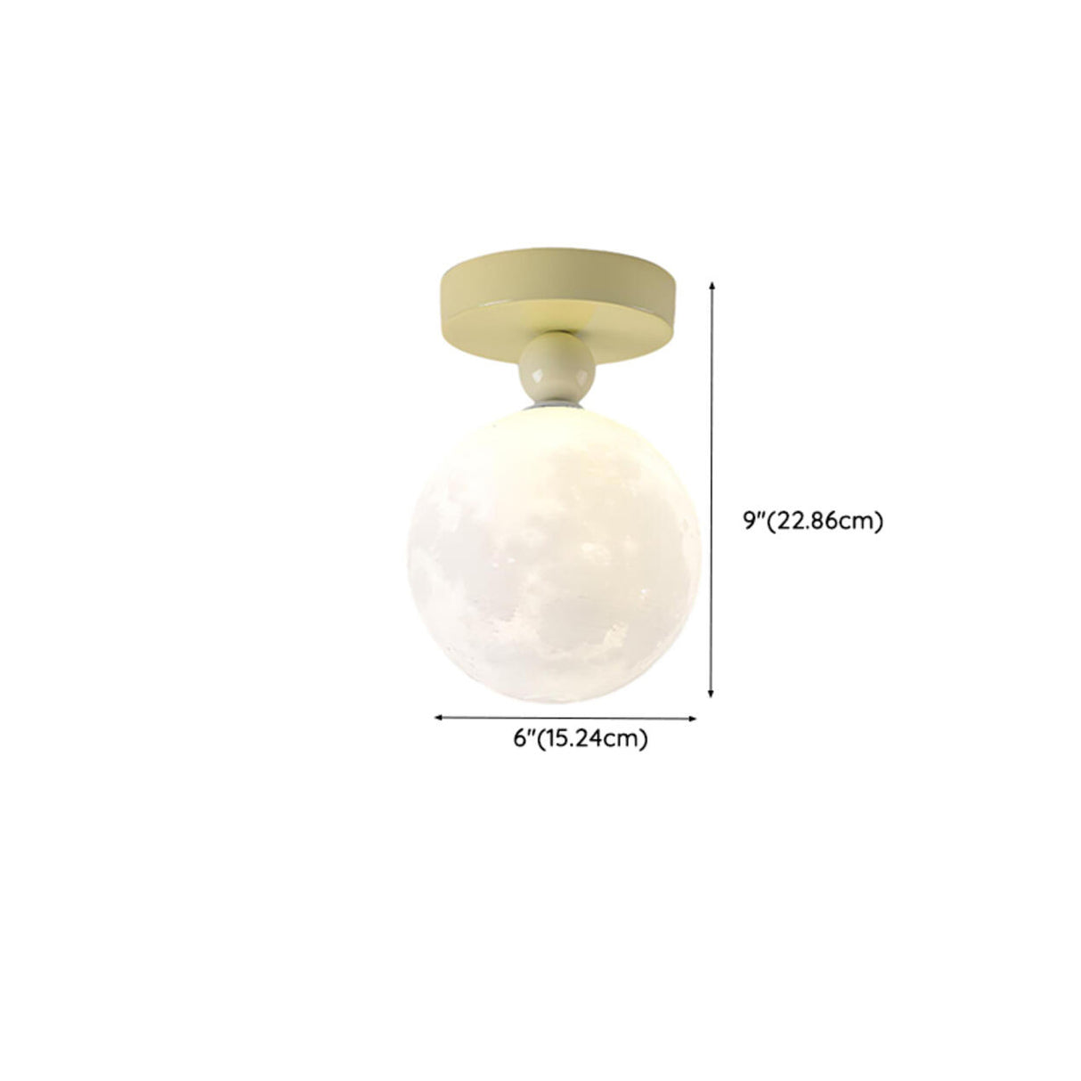 Hallway Beige Pumpkin Resin Semi-Flush Mount Light Image - 21