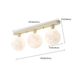 Hallway Beige Pumpkin Resin Semi-Flush Mount Light Image - 23