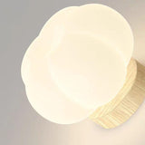 Hallway Beige Pumpkin Wood Semi-Flush Mount Light Image - 10