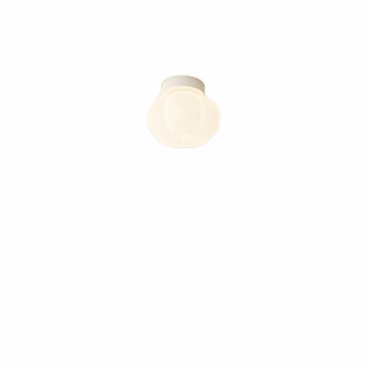 Hallway Beige Pumpkin Wood Semi-Flush Mount Light Image - 2