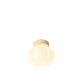 Hallway Beige Pumpkin Wood Semi-Flush Mount Light Image - 3