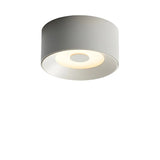 Hallway Black Cylinder Glass LED Flush Mount Light Image - 7