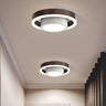 Hallway Black Dual Hoop LED Flush Mount Ceiling Light Image - 9