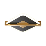 Hallway Black Gold Rhombus LED Flush Mount Ceiling Lamp Image - 3