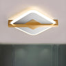 Hallway Black Gold Rhombus LED Flush Mount Ceiling Lamp Image - 5