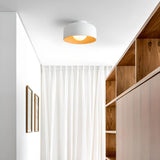 Hallway Black Jar Semi-Flush Mount Ceiling Light Image - 2