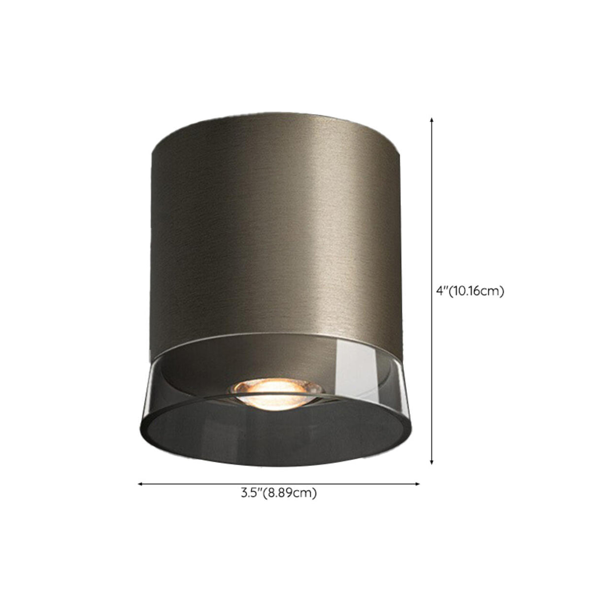 Hallway Black Nickel Cylinder Flush Mount Ceiling Light 