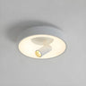 Hallway Black Round Adjustable Flush Mount Ceiling Lamp Image - 8